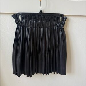 Zara Black Pleated Mini Skirt for Night Out